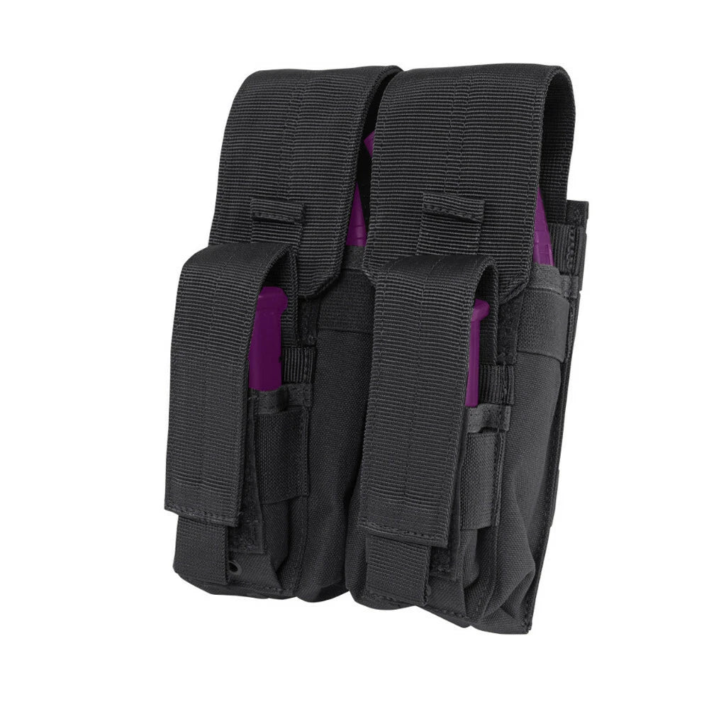 Molle Tactical Pals Double Kangaroo Magazine Mag Pouch Black