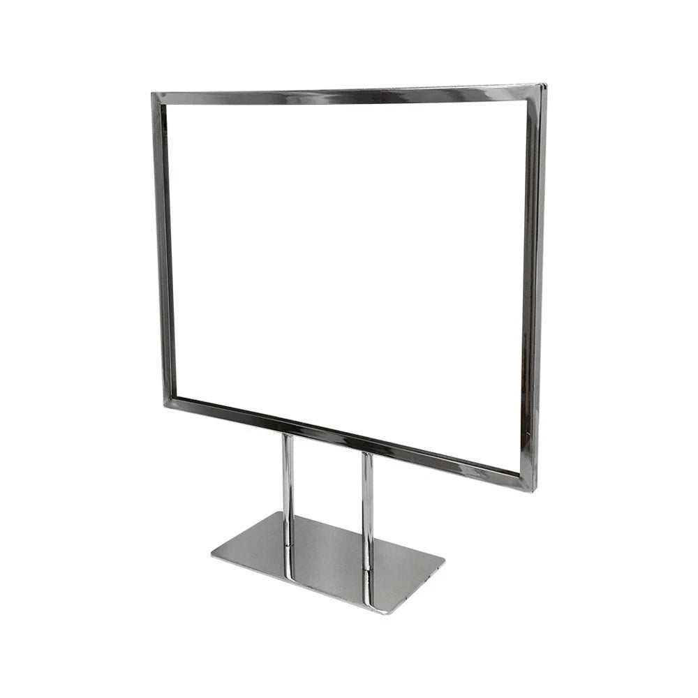 14-1/4 X 11-1/4 Chrome Plated Steel Counter Card Frame Display