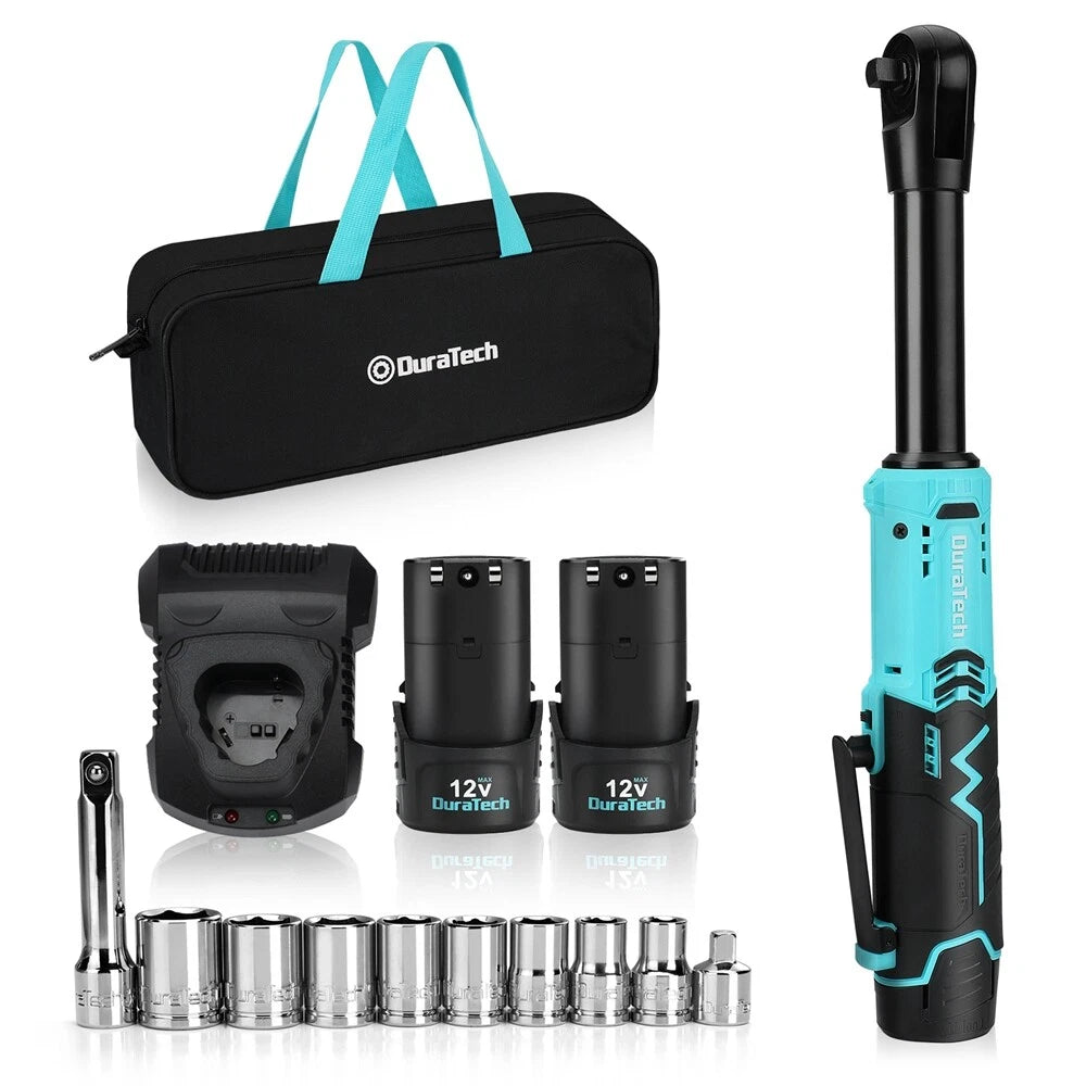 Duratech Extended Cordless 3/8" 12V 44 Ft-lbs Long Neck Electric