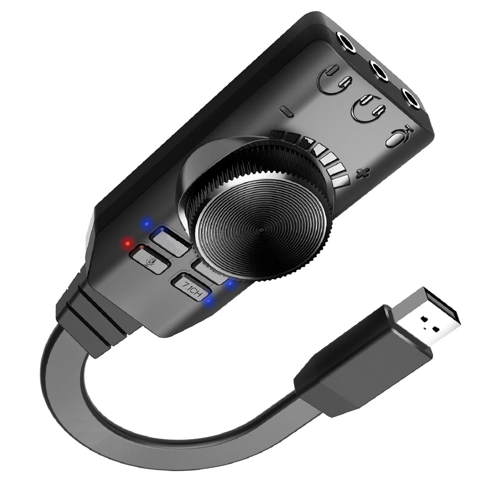 New Usb External Sound Card Virtual 7.1 Channel Adapter Plug For Pc