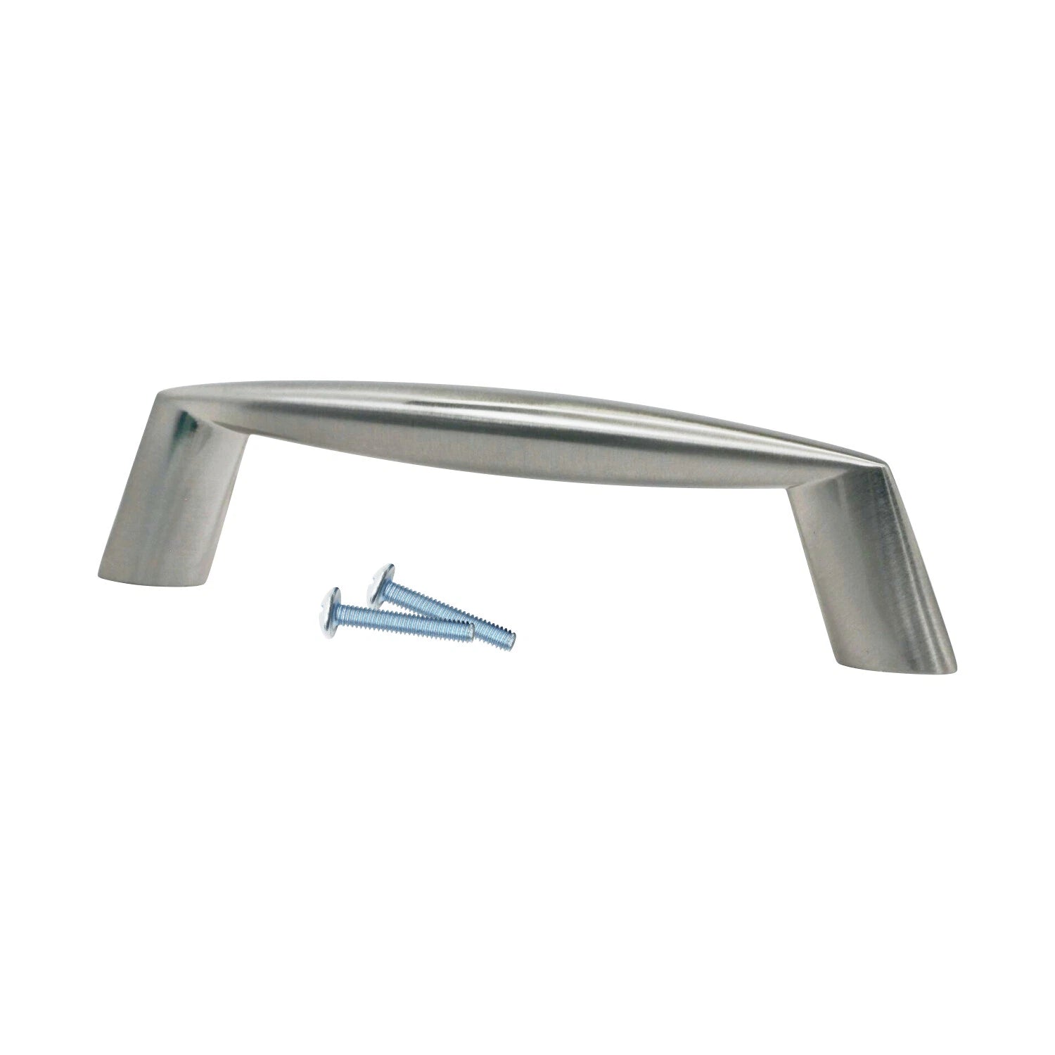 5 Pack Modern Slanted 3-3/4" Brushed Nickel Kitchen Cabinet Handle