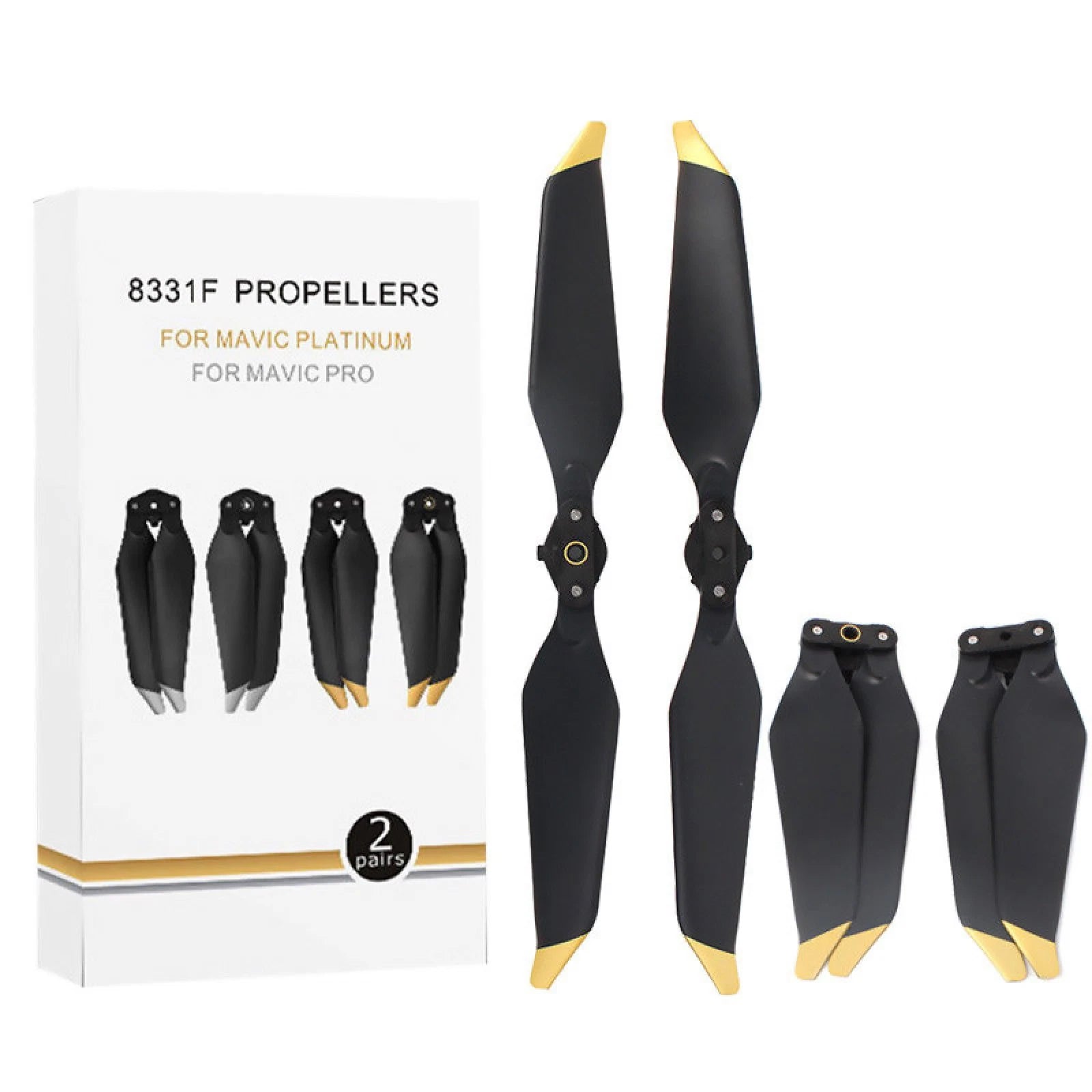2 Pairs Propeller 8331 Low Noise Quick Release Blades For Dji Mavic
