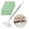 39 Inch Handle Dust Mop With Reusable Cloths For Wet And Dry Floor