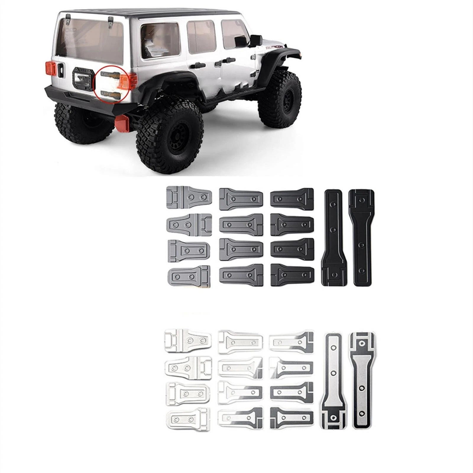 Metal Car Door Hinges Metal Tailgate Hinges For Scx6 Wrangler 1/6 Rc