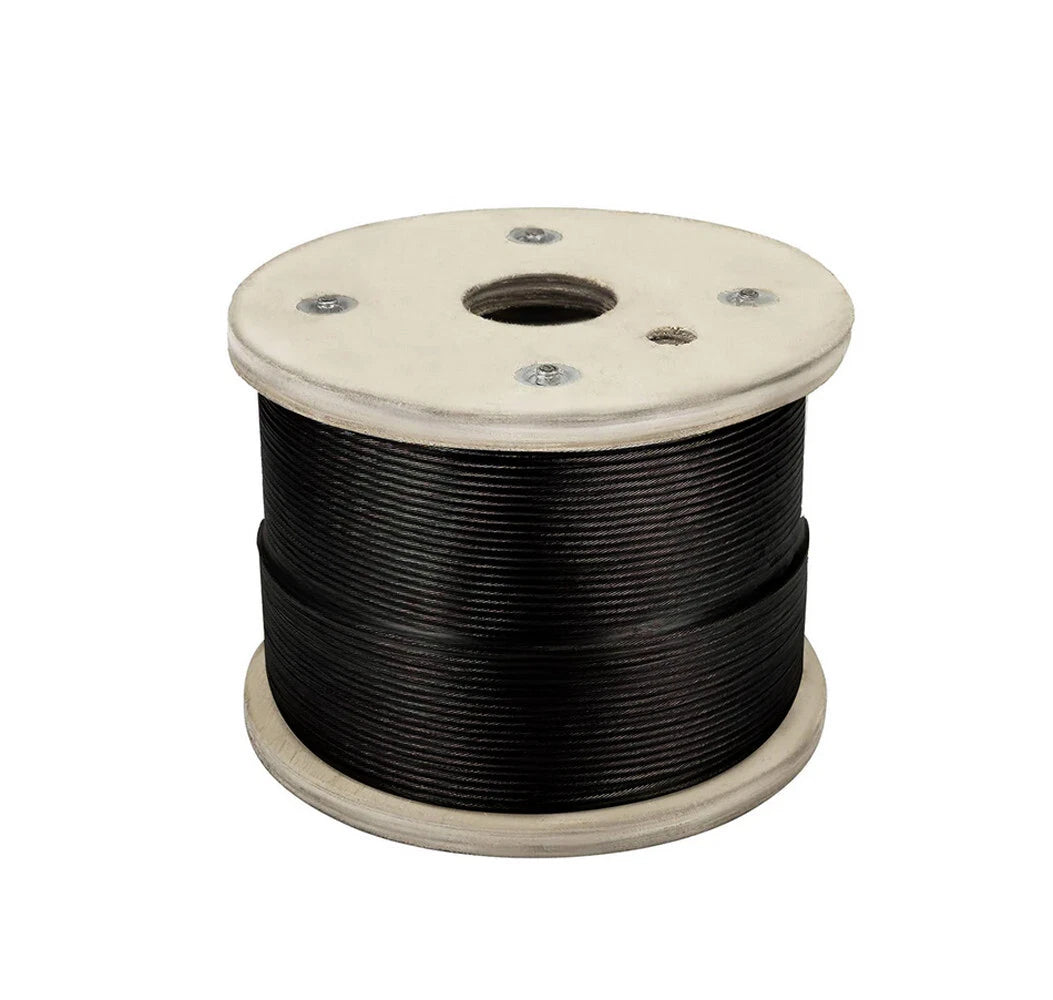Stainless Steel Black Oxide Cable Wire Rope 1/8"x 500ft,316 , 1x19