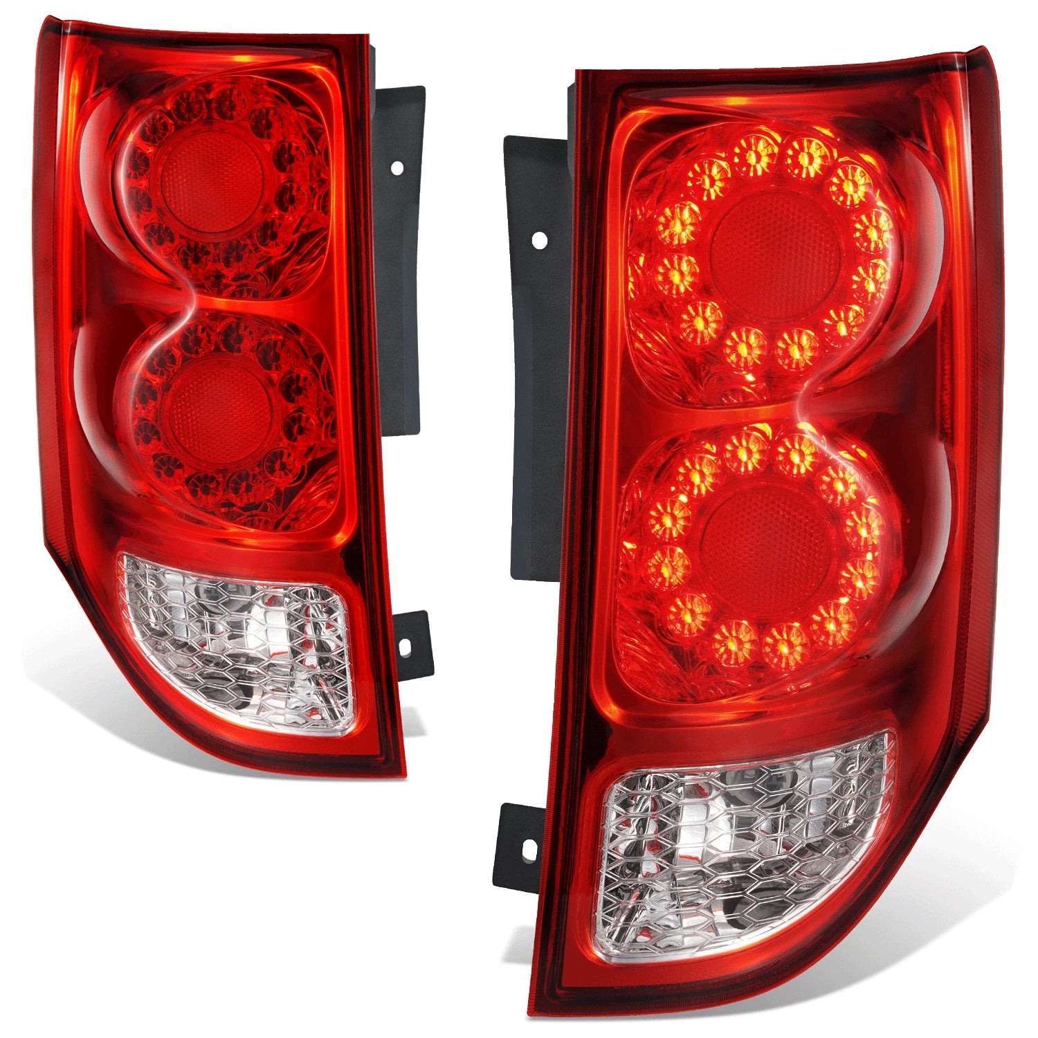 Fit 11-20 Dodge Grand Caravan Chrome Housing Red | Built Supply Co