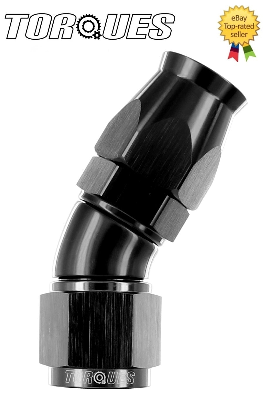 AN -8 (AN8 JIC -8) 30 Degree ULTRAFLOW PTFE Hose Fitting Stealth Black
