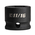 Capri Tools Stubby Impact Socket, 3/8 In. Drive, 6-point, Sae 5/16 To