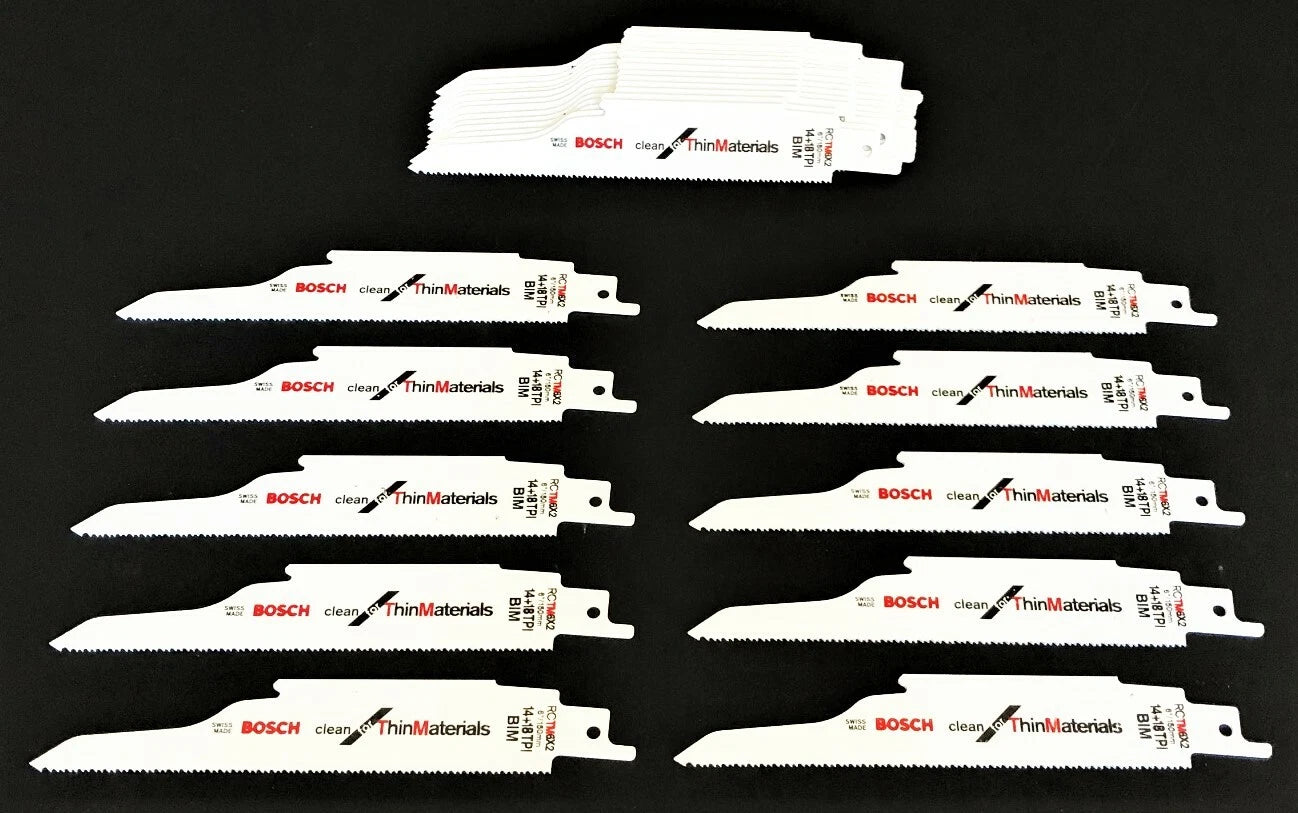 20 Bosch 6" Reciprocating Saw Sawsall Blades 14tpi+18tpi Bi-metal