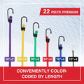 Workpro Heavy Duty Bungee Cords 22 PCS by WORKPRO