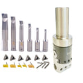 32mm Shank 2" Boring Head Set 1/2 Indexable Boring Bar & 6 Carbide