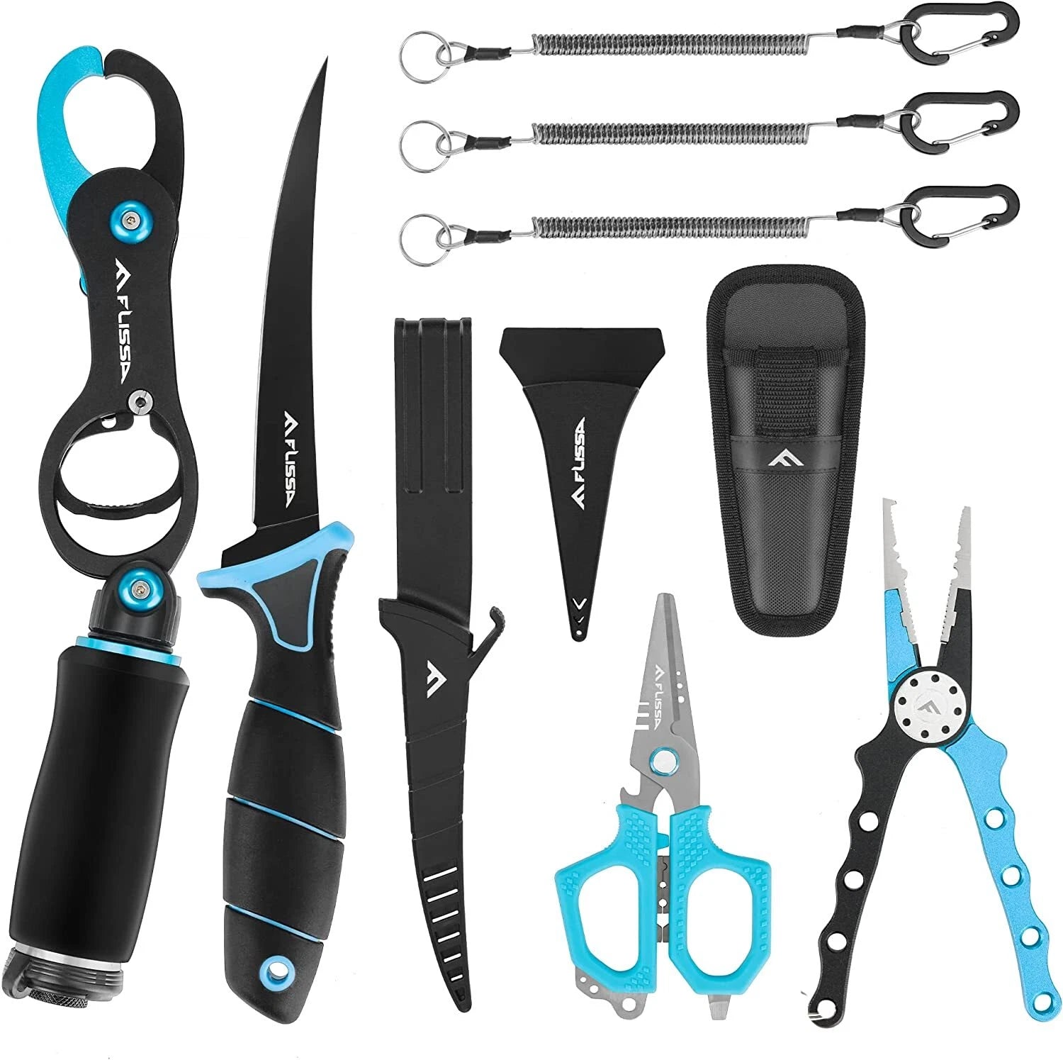 Flissa Fishing Tool Kit Plier/hook Removers/lip Gripper/line