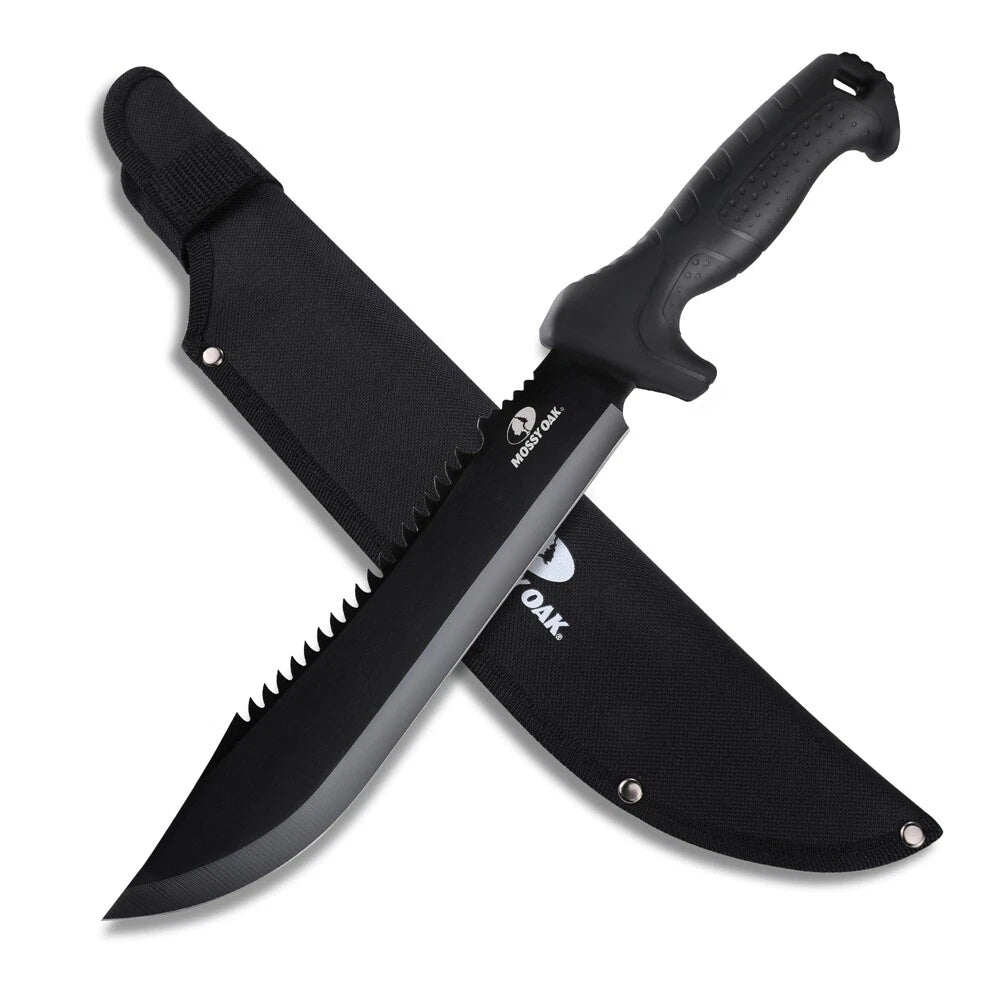 Mossy Oak 16-inch Machete With Sheath Saw Sharp Machete Ergonomic