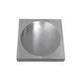 4" X 4" X 3/4" Steel Bench Block With Depression Groove - Jewelry