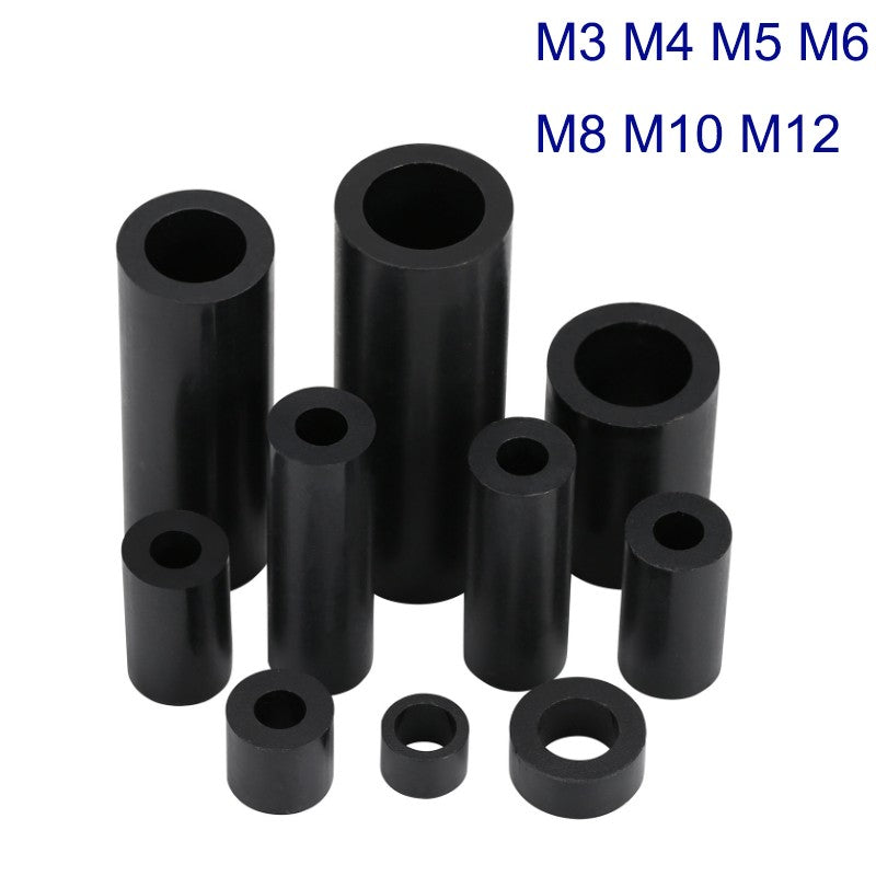 20 Pcs Black Nylon ABS Round Non-Threaded Column Stando