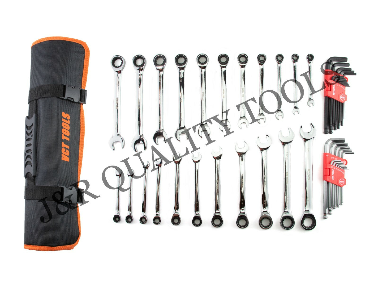 VCT 48PC Ratcheting Wrench Set with Pouch