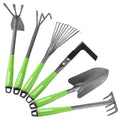 WORKPRO 6PCS 2-in-1 Hoe Crack Weeder Trowel Rakes Heavy Duty Gardening Hand Tool