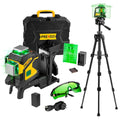 PREXISO 3x360° Self Leveling Laser Level Rechargeable 100 Ft Green