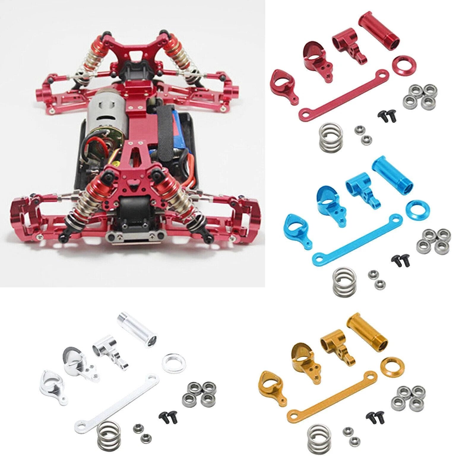 Upgrade Rc Steering Knuckle Hub Kit For Wltoys 1/14 1/12 144001