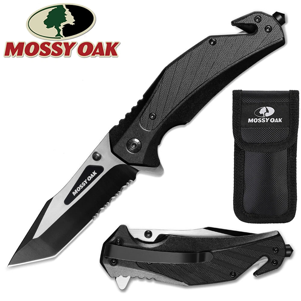 Mossy Oak Folding Pocket Knife Aluminium Alloy & G10 Handle 4.75"