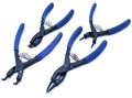 4pc BLUE SNAP RING CIRCLIP PLIER SET USE ON INTERNAL/EXTERNAL RINGS BENT POINTOp