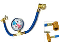 14" Long Refrigerant AC Charging Hose w/Gauge Service Diagnostic R134aAutomotive