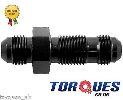 An -20 (20an Jic-20) Straight Bulkhead Fitting in Stealth Black