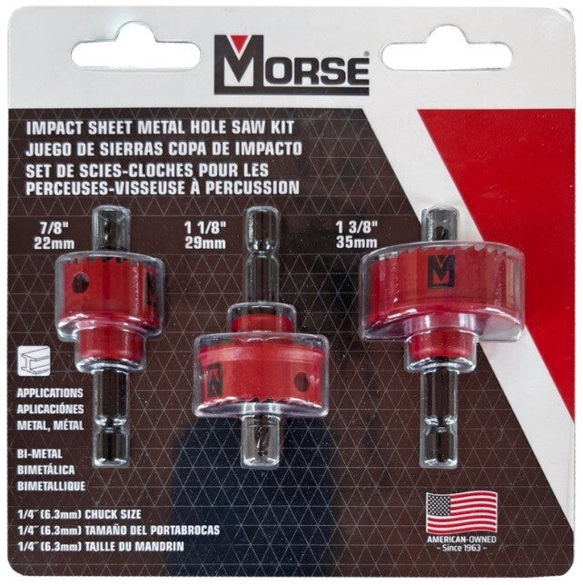 Morse Impact Hole Saw Kit for Sheet Metal