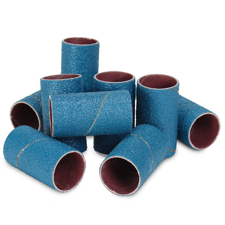 1" x 1-1/2" Zirconia Spiral Bands, No Lap Sanding Sleeves - 10 Pack