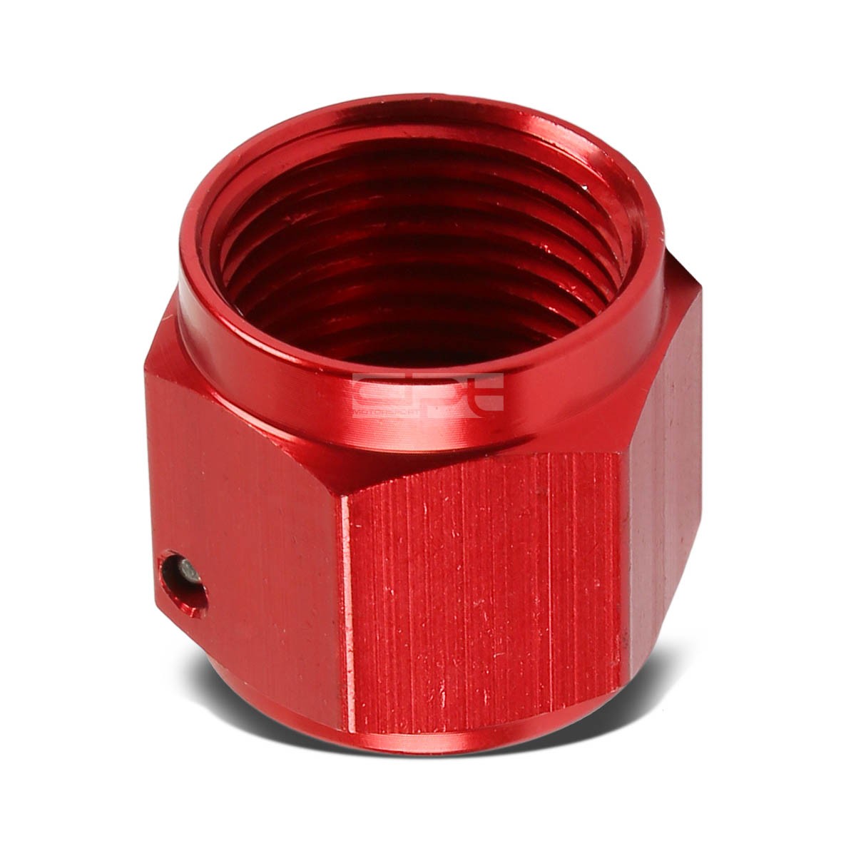 Red Anodized Aluminum 8-an Female Flare End Cap