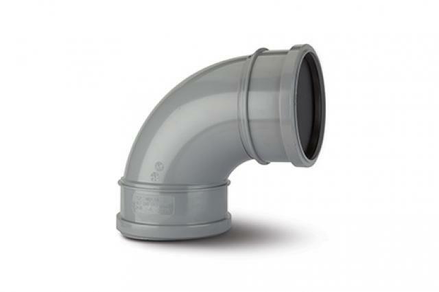 Polypipe 110mm 92.5° Double Socket Bend Grey
