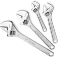 WORKPRO 4PC 6" 8 10" 12" Adjustable Wrench Set Forged Heat Treated