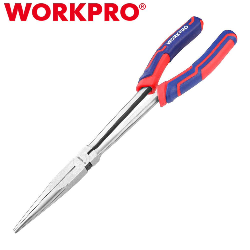 WORKPRO 11" Premium Extra Long Needle Nose Pliers Heavy-Duty CRV Steel
