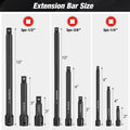 Workpro Impact Socket Driver Extension Bar Set 1/4" 3/8" 1/2 Drive