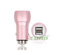 Pink 2 Port USB Quick Fast Car Charger 4.2A Cigarette Lighter & Emergency Hammer