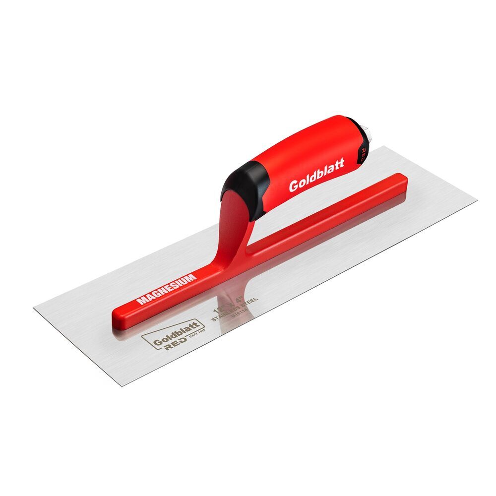 Goldblatt RED Stainless Steel Finishing Trowel 12"x 4inch Drywall
