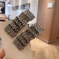 Folded Bb Hair Clip For Women With Rhinestone Detailing Elegant