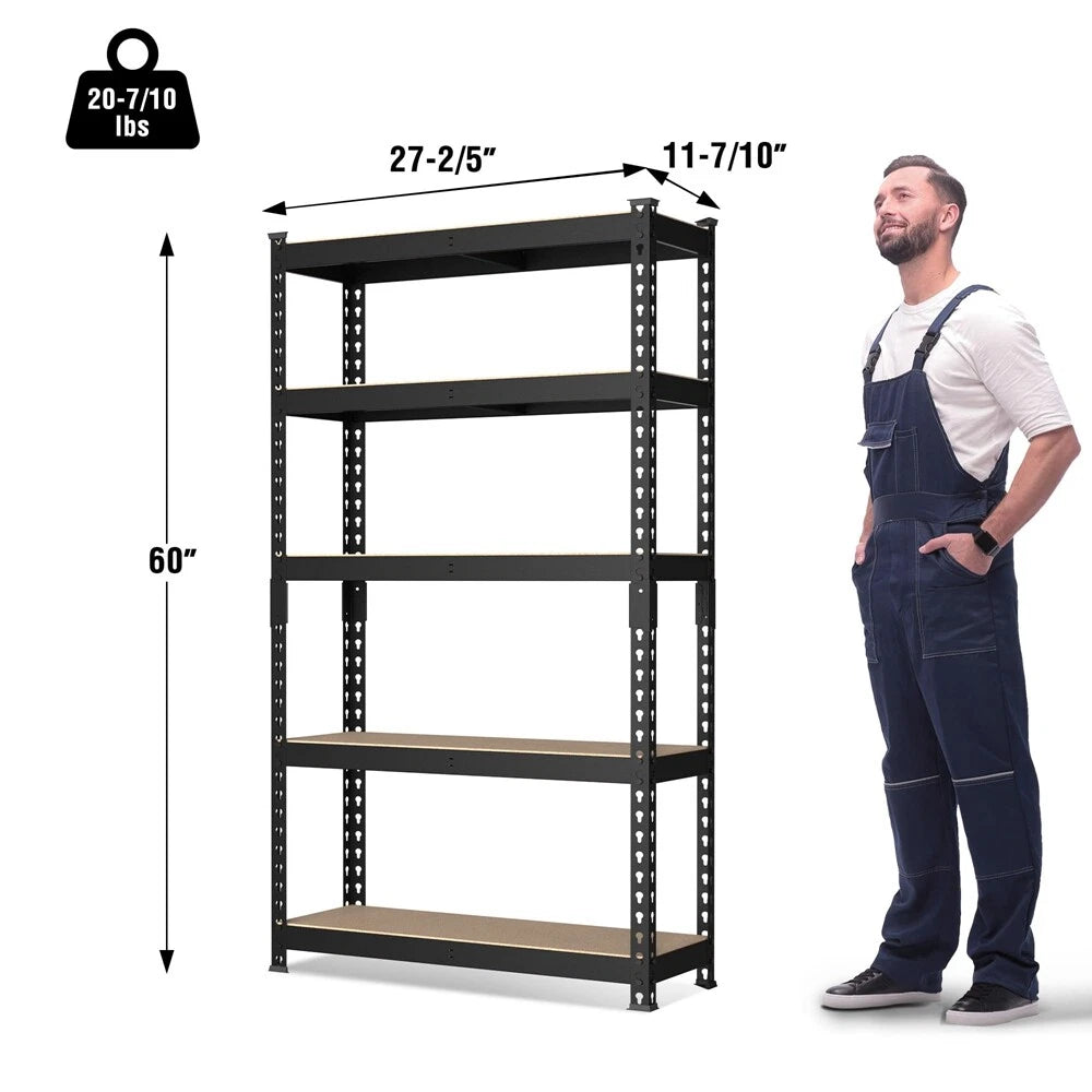 Workpro 5-tier Heavy Duty Steel Shelving Unit Adjustable Storage Rack