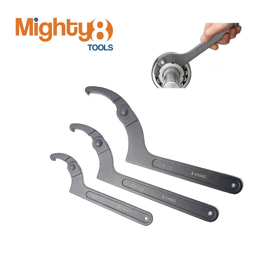 Adjustable Hook Wrench C Spanner Slotted & Roller | Built Supply Co