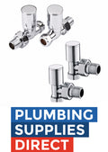 Optima PR 15mm Modern Radiator Valves - Chrome Pair