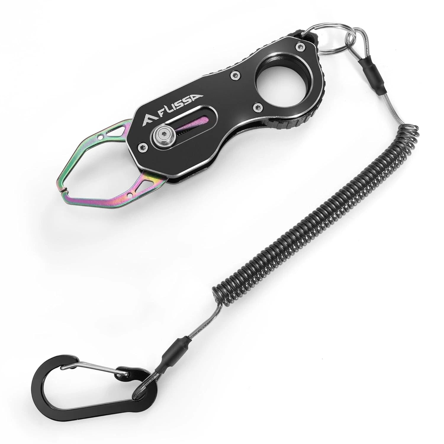 Flissa 5" Mini Fish Gripper, 22 Pound Fish Lip Grip Tool Spring