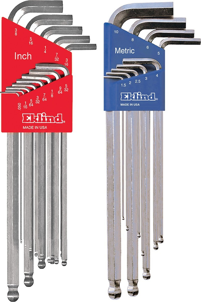 Eklind 22pc Ball End Extra Long Hex Wrench Set