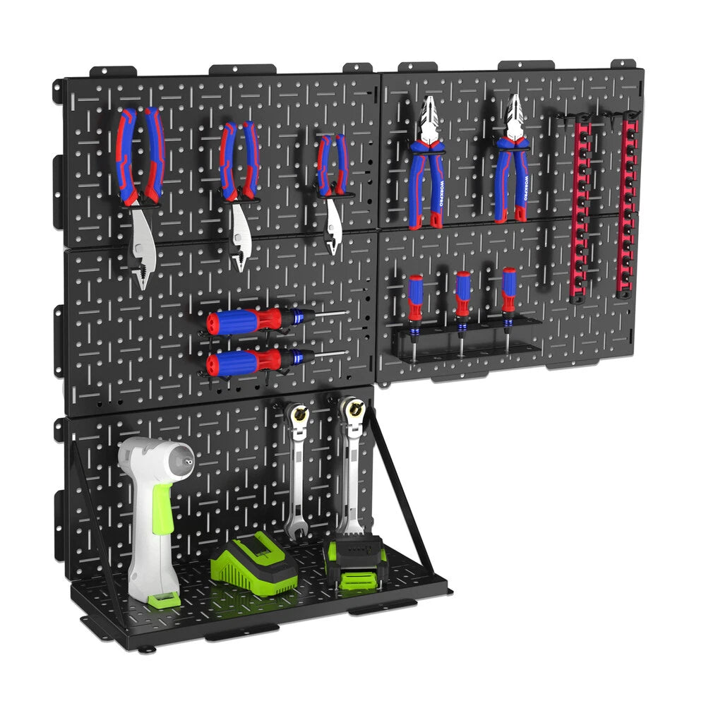 Workpro 16"x 16” Metal Peg Board Foldable Pegboard | Built Supply Co