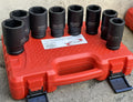 8pc SAE Deep Spindle Axle Nut Impact Socket Set 1–1-1/2"