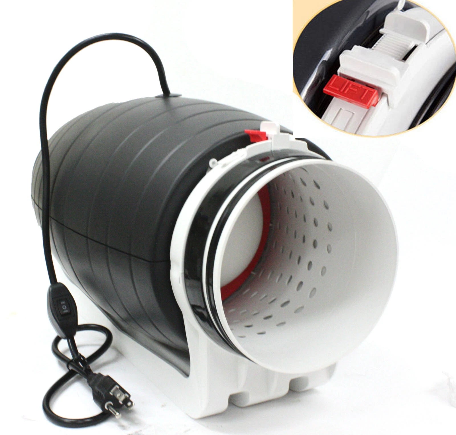 6" Silent Exhaust Inline Ventilation Duct Fan 2 Spd Hydroponics Grow