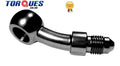 An -3 Male 90 Degree Aluminium Banjo Fitting Black