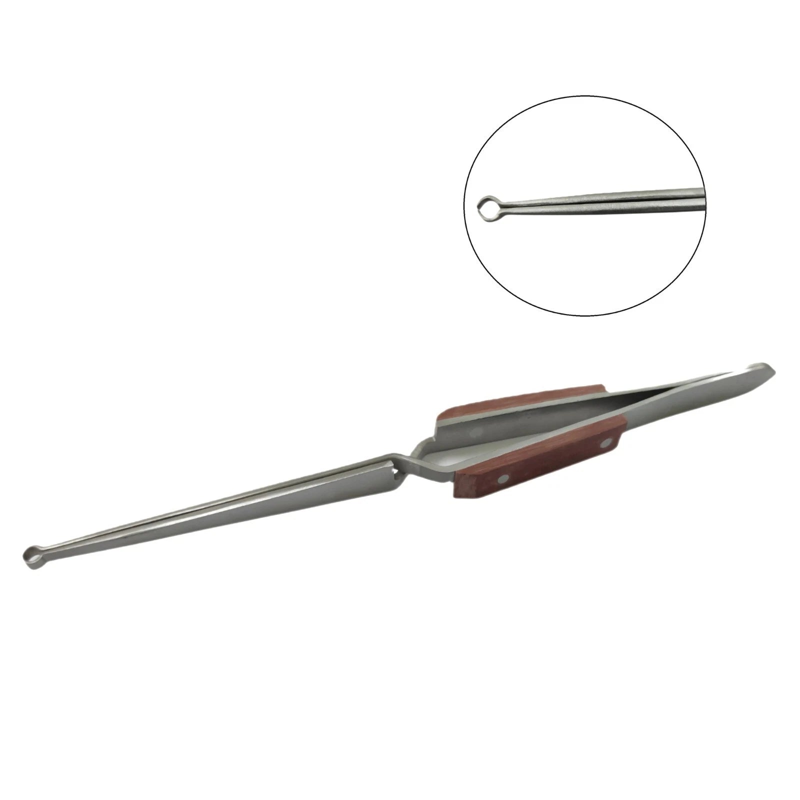 6-1/2" Long Tweezer Cross Locking For Thick Wire Holding (Hole