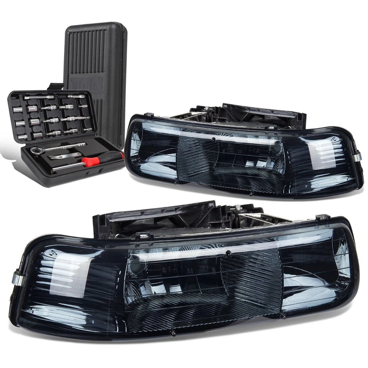 For 1999-2002 Chevy Silverado Pair Smoked Housing | Built Supply Co