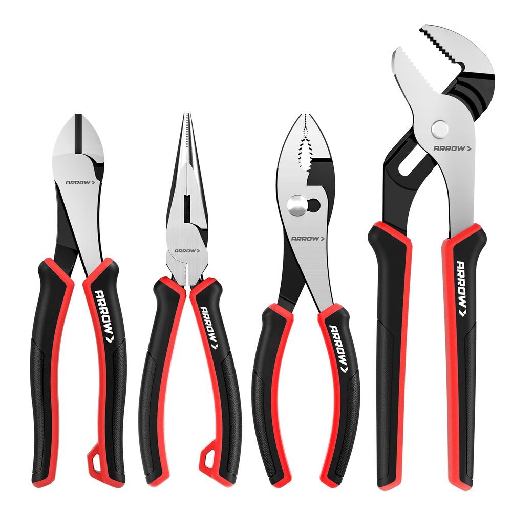 ARROW 4-Piece Pliers Set 8 Inch by ARROW