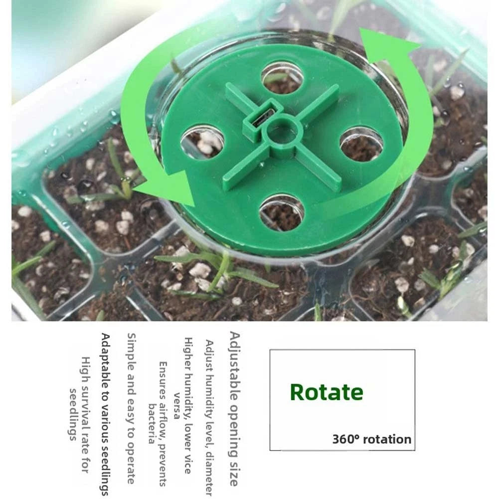Indoor Starter Kit With Adjustable Grow Light Cells Humidity Dome Abs